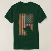 German Shepherd American Flag Funny Dog Owner  T-shirt (Design voorkant)