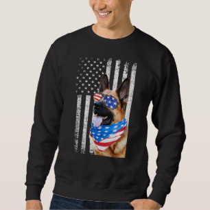 German Shepherd American Flag Patriotic Dog 4th of Trui