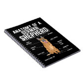 German Shepherd Anatomy Funny Dog Notitieboek (Rechterzijde)