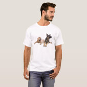 german shepherd and golden retriever t-shirt (Voorkant volledig)