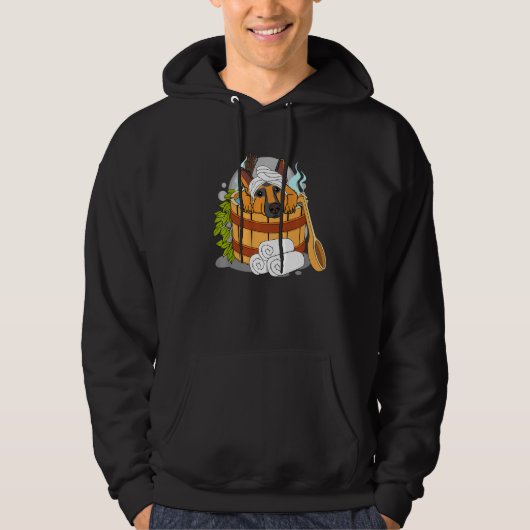 German Shepherd and Wellness Sauna Design Hoodie (Voorkant)