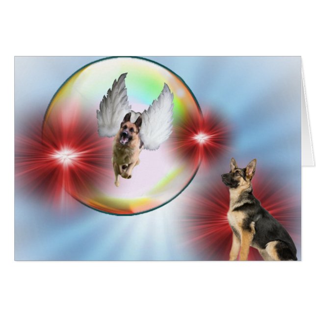 German Shepherd Angel Flying (Voorkant Horizontaal)