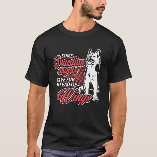 German Shepherd Angel Have Fur Instead Wings T-shirt (Voorkant)