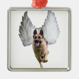 German Shepherd Angel Metalen Ornament