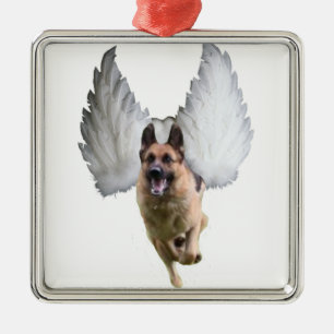 German Shepherd Angel Metalen Ornament
