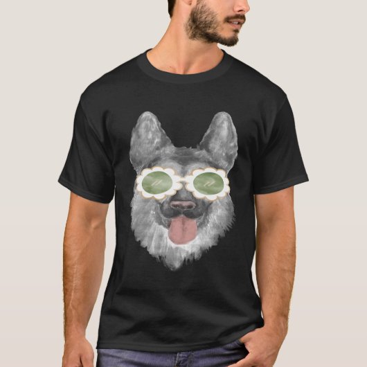 German Shepherd Animal Dog Mam Dad T-shirt (Voorkant)