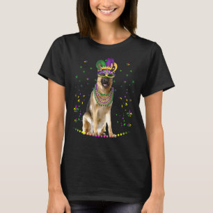German Shepherd Animal Mardi Gras Carnival Jeste T-shirt