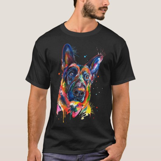 German Shepherd Art 203 T-shirt (Voorkant)