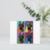 German Shepherd Art Briefkaart (Staand voorkant)