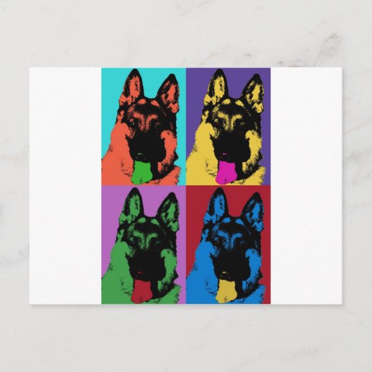 German Shepherd Art Briefkaart (Voorkant)