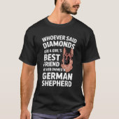 German Shepherd Art For Women Girls German Shepher T-shirt (Voorkant)