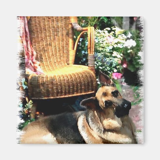German Shepherd Art Gifts Magneet (Voorkant)