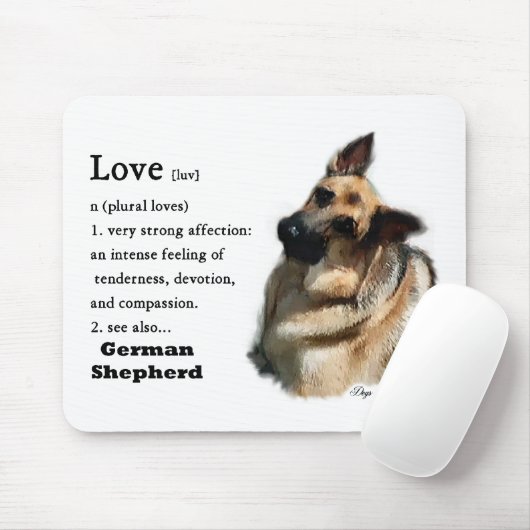 German Shepherd Art Gifts Muismat (Met muis)