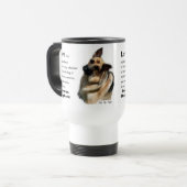 German Shepherd Art Gifts Reisbeker (Voorkant links)
