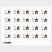 German Shepherd Art Gifts Ronde Sticker (Vel)