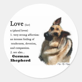 German Shepherd Art Gifts Ronde Sticker