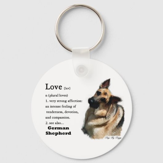 German Shepherd Art Gifts Sleutelhanger (Voorkant)