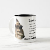 German Shepherd Art Gifts Tweekleurige Koffiemok (Voorkant links)