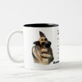German Shepherd Art Gifts Tweekleurige Koffiemok (Links)
