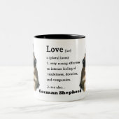 German Shepherd Art Gifts Tweekleurige Koffiemok (Center)