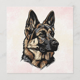 German Shepherd Art Kaart