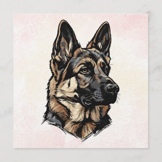 German Shepherd Art Kaart (Voorkant)