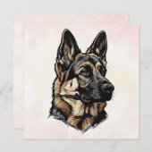 German Shepherd Art Kaart (Voorkant / Achterkant)