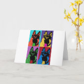 German Shepherd Art Kaart (Gele Bloem)