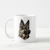 German Shepherd Art Koffiemok (Links)