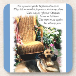 German Shepherd Art Summer Garden Bier Onderzetter