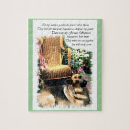 German Shepherd Art Summer Garden Legpuzzel