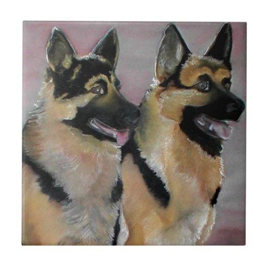German Shepherd Art Tegel Tegeltje (Voorkant)