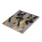 German Shepherd Art Tegel Tegeltje (Zijkant)