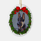 German Shepherd Art van Glenda S. Harlan Keramisch Ornament (Rechts)