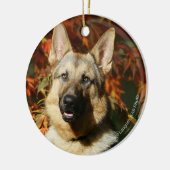 German Shepherd Autumn Leaves Keramisch Ornament (Links)