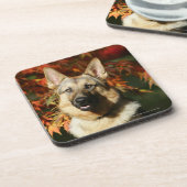 German Shepherd Autumn Leaves Onderzetter (Linkerzijde)