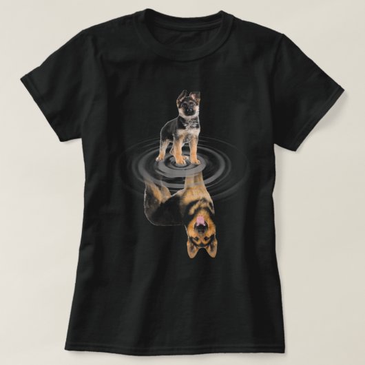 GERMAN SHEPHERD Baby Reflection Mirror GERMAN SHEP T-shirt (Design voorkant)