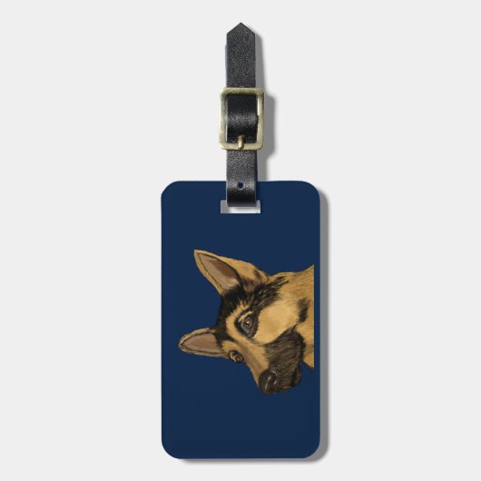 German Shepherd Bagagelabel (Voorkant verticaal)