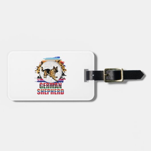 German Shepherd Bagagelabel (Voorkant horizontaal)