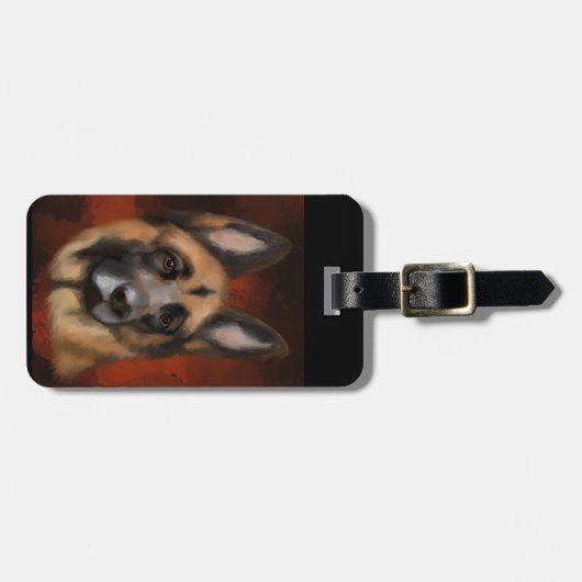 GERMAN SHEPHERD BAGAGELABEL (Voorkant horizontaal)