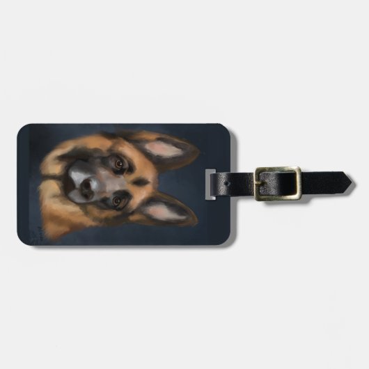 GERMAN SHEPHERD BAGAGELABEL (Voorkant horizontaal)