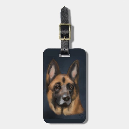GERMAN SHEPHERD BAGAGELABEL (Voorkant verticaal)
