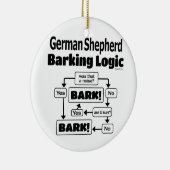 German Shepherd Barking Logic Keramisch Ornament (Rechts)