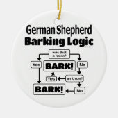 German Shepherd Barking Logic Keramisch Ornament (Voorkant)