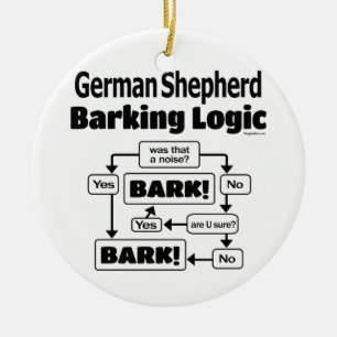 German Shepherd Barking Logic Keramisch Ornament