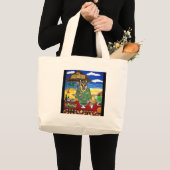 German Shepherd Bartender Grote Tote Bag (Voorkant (product))