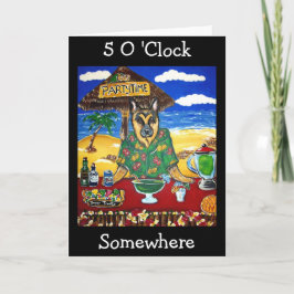 German Shepherd Bartender Kaart