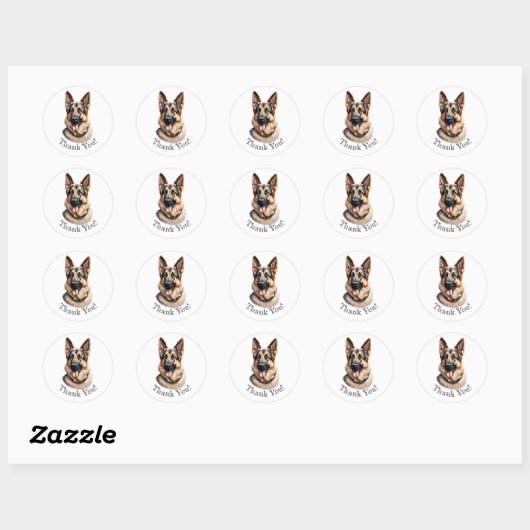 German Shepherd Bedankt! Stickers (Vel)