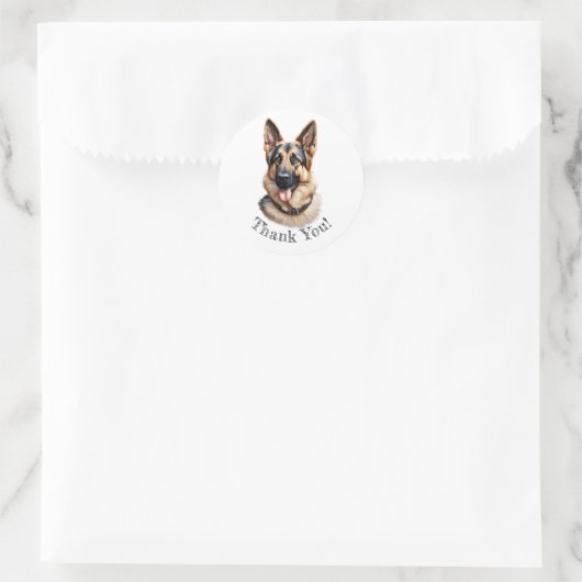 German Shepherd Bedankt! Stickers (Tas)