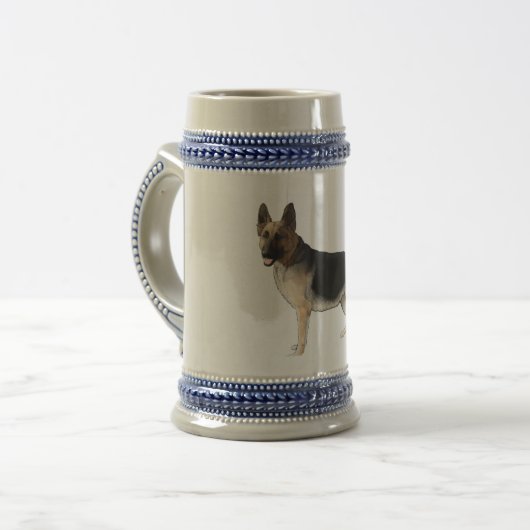 German Shepherd Beer Stein Bierpul (Voorkant links)